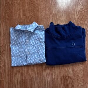 {Vineyard Vines & Ben Sherman} boy’s bundle Navy Sweatshirt and shirt